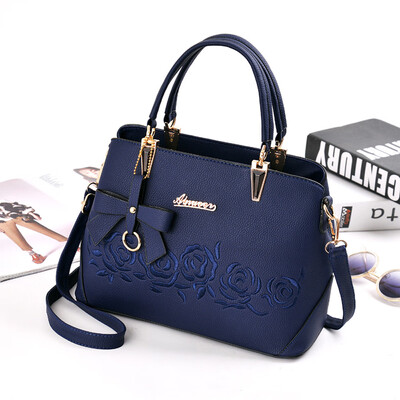 

Tailored Fashion Women Bowknot Rose Pattern Crossbody Bag Shoulder Bag Handbag Black