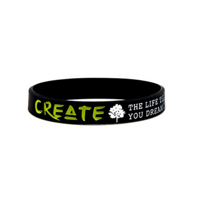 

1 Pc Dream Inspire To Create Believe That Inspirational Bracelet Motivational Message Silicone Wristbands Ladies