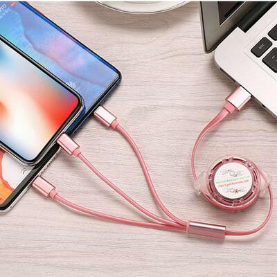 

Micro USB Type-C Lightning 3-in-1 USB Charging Cable 3A For IPhone Samsung Galaxy LG HTC 1m33ft-1m