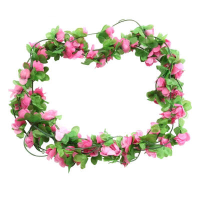 

Greensen Artificial Fake Hanging Rose Flower Trim Vine Home Wedding Festival Decor