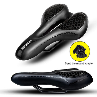 

Bicycle Saddle Hollow Lightweight PU Leather Foam Steel Front Seat Mat Cushion Mountain Road Bike Cycling Accessories With Mount