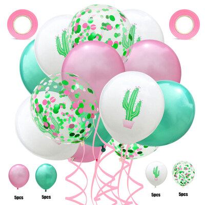 

22Pcs Lovely Flamnigo Leaf Pineapple Cactus Balloon Wedding Birthday Party Decor