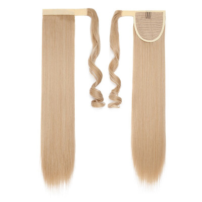 

Long Straight Ponytail Extension Wrap Around Synthetic Hair Extensions One Piece Hairpiece Pony Tail Extension for Women