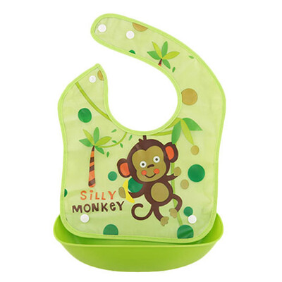 

Cartoon Waterproof Bib Feeding Stereo Pick Rice Pocket Baby Boy Girl Aprons