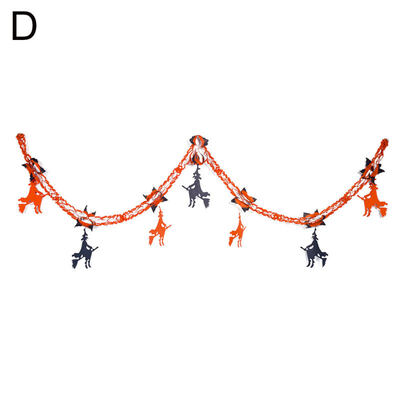 

200cm Halloween Witch Spider Pumpkin Bat Bunting Banner Bar Home Party Decor
