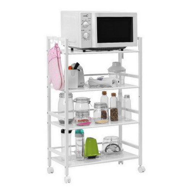 

4-Tier Shelf Rolling Cart Serving Utility Kitchen Bath Room