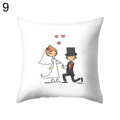 

Love Wedding Bride Groom Pillow Case Cushion Cover Sofa Car Bedroom Decoration