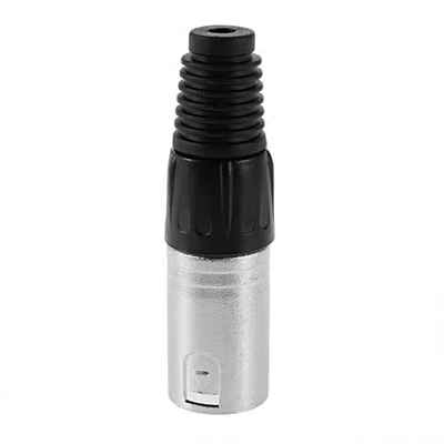 

For XLR Male 3-Pin Audio Cable Connector Solder Type Mic Microphone Adapter IG Black