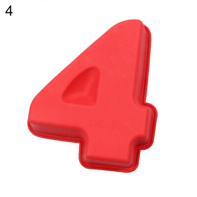 

012345678 Large Silicone Number DIY Cake Mould Birthday Baking Mold Tool