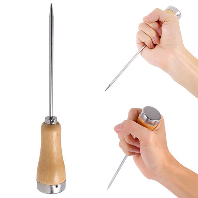 

Stainless Steel Ice Pick Punch Crusher Icing Breaker Wooden Handle Kitchen Tool