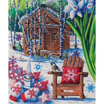 

5D DIY Full Drill Diamond Painting Winter House Cross Stitch Embroidery Kit