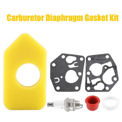 

Greensen Carburetor Diaphragm Gasket Air Filter Spark Plug Kit for Briggs & Stratton Many Small Engines