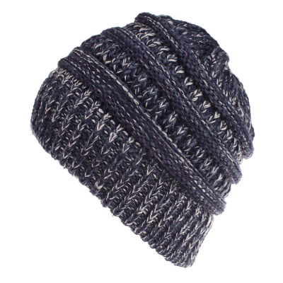 

Womens Beanie Tail Messy Soft Bun Hat Ponytail Stretchy Knit Crochet Skull Cap