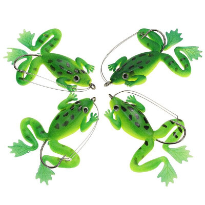 

4pcs Artificial Topwater Life-like Fishing Lures Baits Tackle Bait Soft Bait with One Single Hook