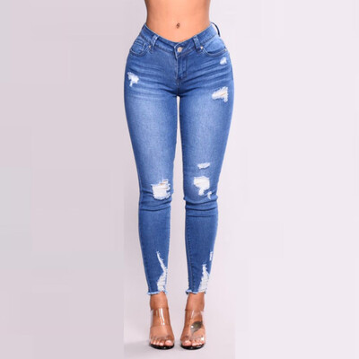 

Tailored Women High Waist Stretch Print Jeans Leggings Skinny Slim Fitness Pants Trousers