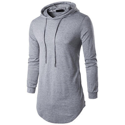 

New Men&39s Hooded Slim Fit Cotton Long Sleeve Casual Shirt T-shirts Fashion Tops