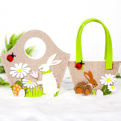 

JPGIF 2pcs Easter Rabbit Gift Candy Bag Creative Present Home Accessory