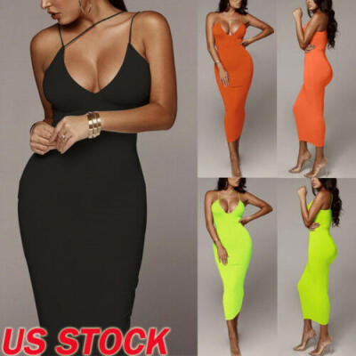 

Womens Summer Boho Long Maxi Dress Evening Party Beach Bodycon Dresses Sundress