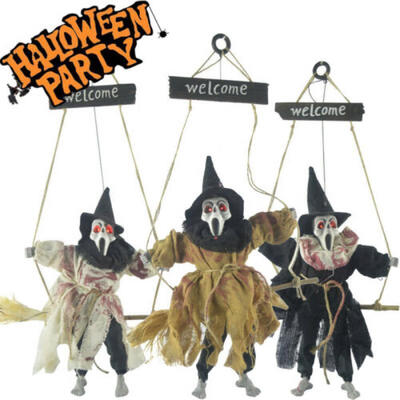 

Halloween Bar Hanging Decoration Horror Scary Hanging Ghost Flying Witch Pendant