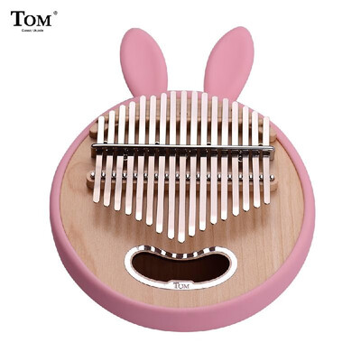 

Tom TK-CI-CT 17-Key Round Shape Thumb Piano Kalimba Maple Wood with Carry Bag Musical Note Stickers Tuning Hammer Cleaning Cloth C