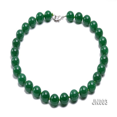 

YIAILI 12mm Malay jade necklace stylish&simple temperament 8099