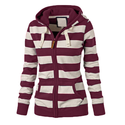

Toponeto Women Ladies Zipper Tops Hoodie Hooded Sweatshirt Coat Jacket Casual Slim Jumper