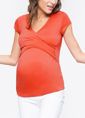 

Comfy&Cool Maternity Pure Color V-neck T-shirt