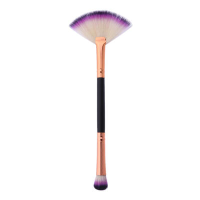 

Mini Double End Cosmetic Brush Fan-Flat Shape Blush Eye Shadow Makeup Tools