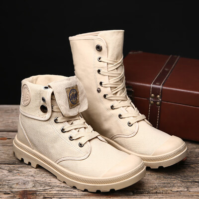 

Large size British Martin boots breathable canvas boots high to help desert boots