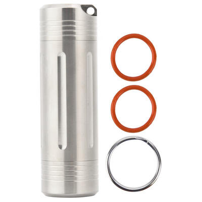 

Greensen Outdoor Survival Pill Bottle Waterproof Titanium Alloy for Emergency Traveling Camping