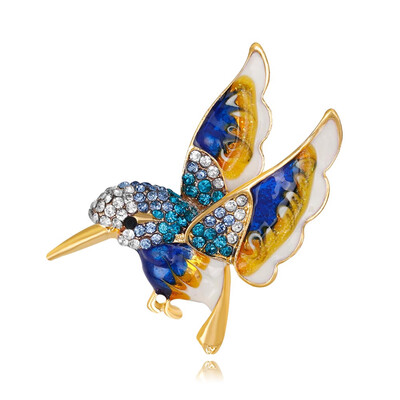 

Fashion Jewelry Goods Brooch Charm Perfect Glaze Womens Girl Gift Craft Gold Bird