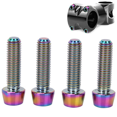 

Greensen 4pcs M518mm Bicycle Titanium Alloy Tapered Bolts Mountain Bike Stem Fixed ScrewsBike Brake Screws Brake Lever Screws