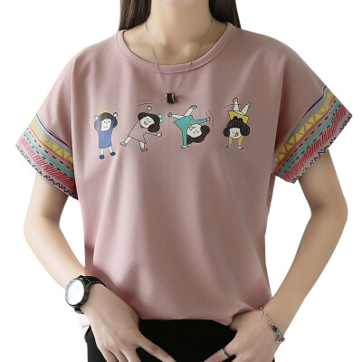 

Cartoon Printed Women T shirts Harajuku Woman Short Sleeve O-Neck Tees Tops Summer Casual Loose Female T-shirt