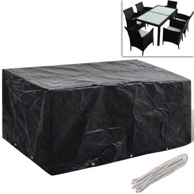

Garden Furniture Cover 6 Person Poly Rattan Set 95" x 55