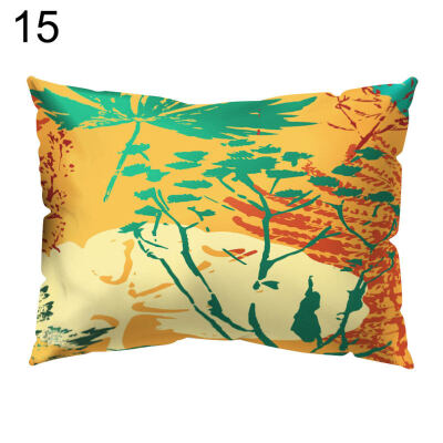 

Fresh Flower Tree Throw Pillow Protector Case Cushion Cover Sofa Bedding Article