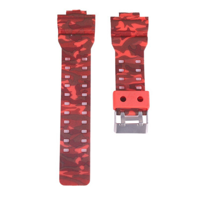 

Silicone Rubber Watchband Men Sports Diving Camouflage Strap For GA-110100 Replace Electronic Wristwatch Belt Watch