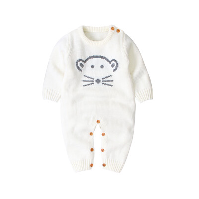 

Autumn Cute Infant Baby Knitted Bear Romper Newborn Infant Baby Boy Girl Weave Long Sleeve Rompers Jumpsuit Outfits Clothes