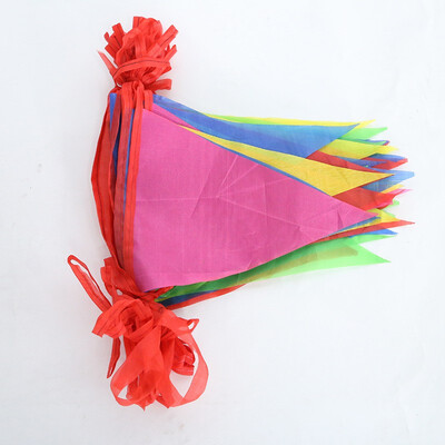 

FUNNYBUNNY 100 count Colorful Flag Pennants Multicolor Pennant Banner nylon Banner for Party Celebrations&Shops