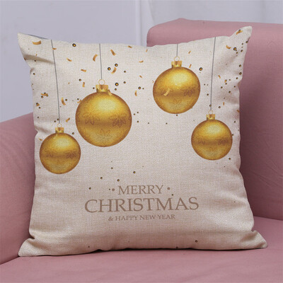 

Gobestart New Christmas Cotton Linen Pillow Case Sofa Cushion Cover Home Decor