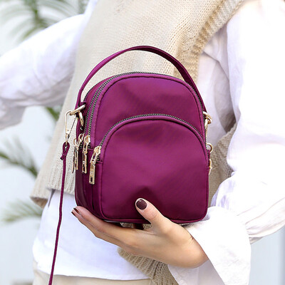 

Tailored Fashion Ladies Versatile Nylon Multi-Layer Zipper Handbag Shoulder Messenger Bag