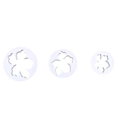 

Greensen 3PCS Flower Cutters Plastic Cake Decorating Mold Sugarcraft Mold Cookie Cutting Tool Flower Mold Cookie Cutting Tool