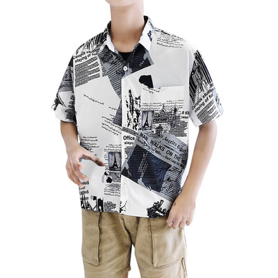 

Toponeto Spring&Summer Fashion Couple Personal Printed Short-sleeved Beach Tops