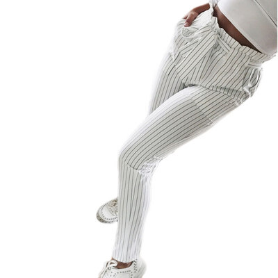 

New Striped OL Chiffon High Waist Harem Pants Women String Summer Style Casual Pants Female Trousers