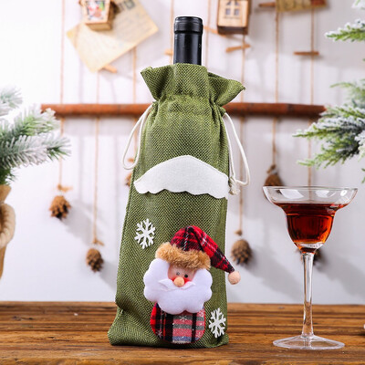 

〖Follure〗Christmas Decoration Santa Claus Bottle Wine Champagne Bottle Bag Gift Decoratio