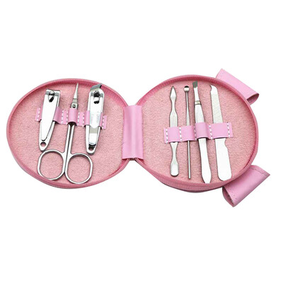 

7 in 1 Cartoon Stainless Steel Nail Clipper Set Manicure Kit Nail Care Tools with Case Random Case Color