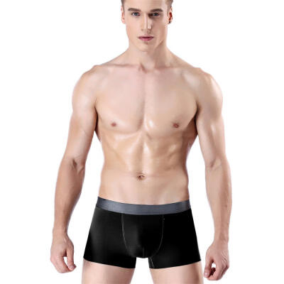 

Breathable Seamless 3D Ice Silk Mens Underwear Boxer Brief Shorts Sexy Solid Color Elastic Tight Underpants