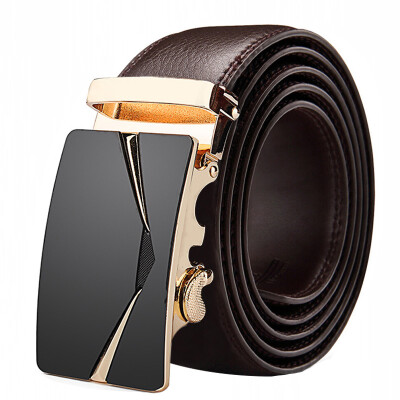 

Luxury 2019 Genuine Leather Belts Men Fashion Top sale balck Belt Men BRAND Automatic Buckle Metal brown Male belt