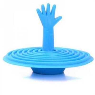 

〖Follure〗1× Home Washroom Rubber Hand Shape Water Sink Plug Bathtub Stopper Random Color