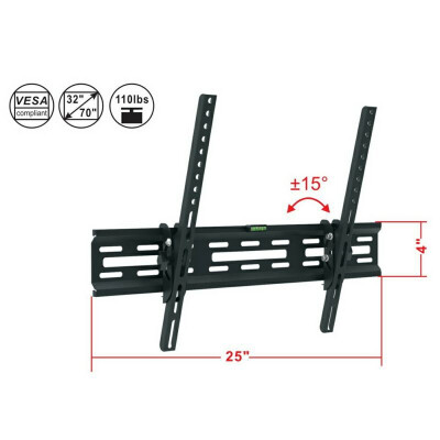 

2 Piece Tilt 15°TV Wall Mount LED LCD for 32 37 42 50 55 65 TV Display