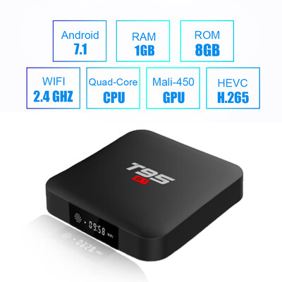

T95 S1 Android 71 TV Box Amlogic S905W Smart TV Set Top Box Remote Control Quad Core H265 2GB 16GB 24G WiFi 100M LAN HD Media